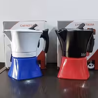 موکاپات قهوه ساز روگازی 3 کاپ روباستا رنگی