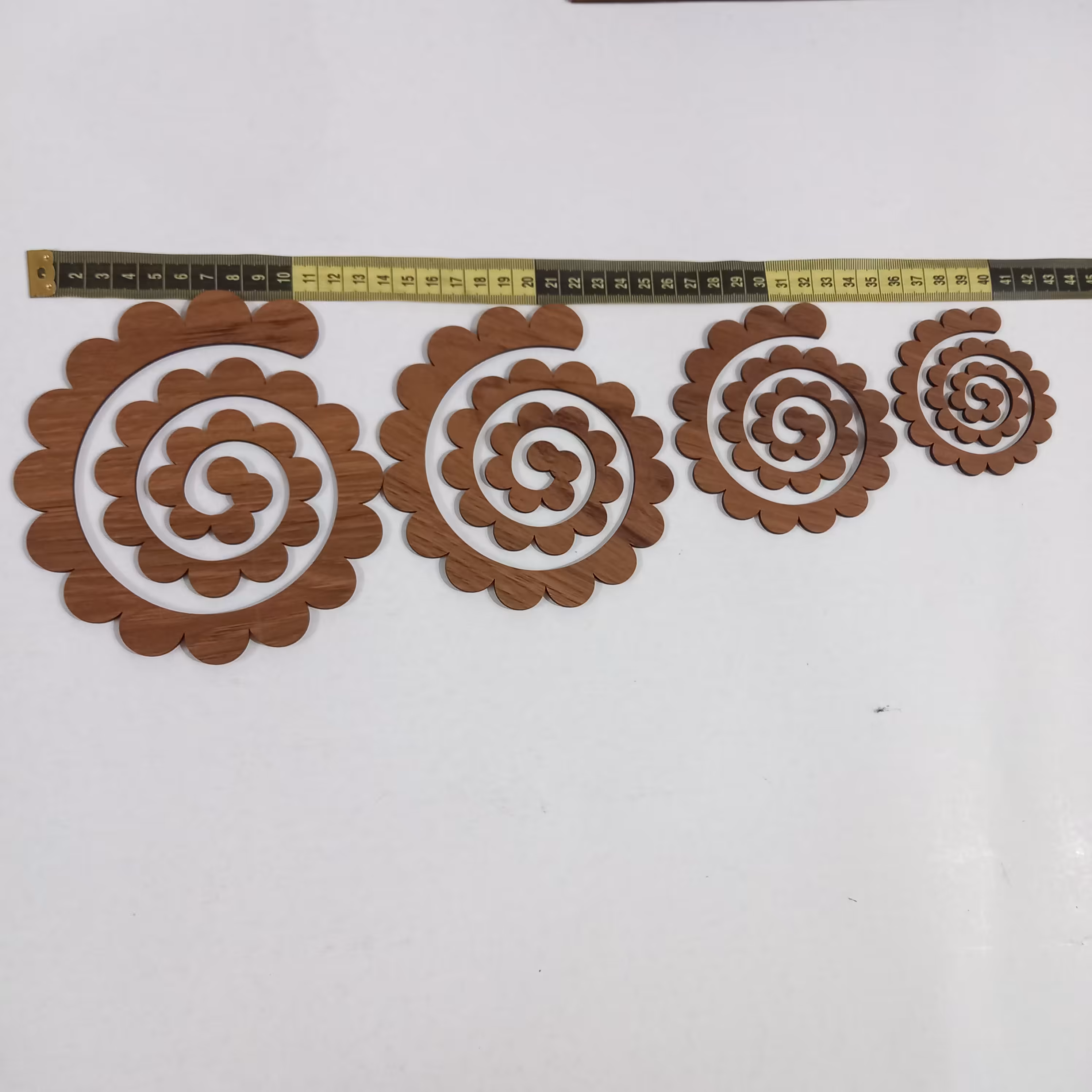 شابلون چوبی گل رز (4 سایز)