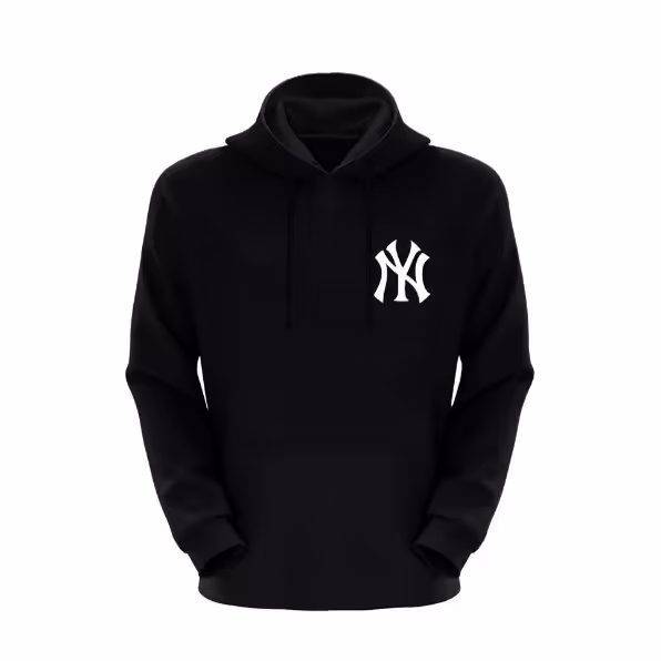 هودی مردانه پسرانه  کلاهدار  مناسب پاییز و زمستان توکرکی طرح نیویورک رنگ مشکی کدNOC-60