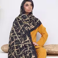 شال بلفی منگوله دار پاییزه بسیار شیک با طرحی خاص اصلا روی سر لیز نمیخوره