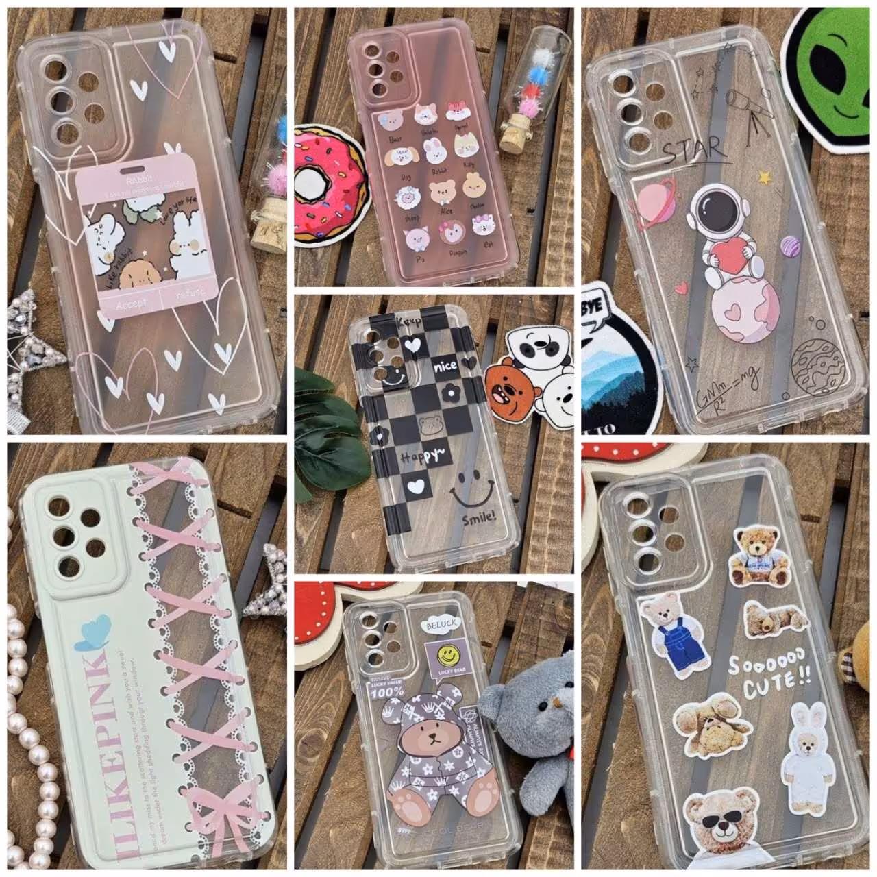 قاب کیوت ژله ای برای سامسونگ a13 در طرح های مختلف