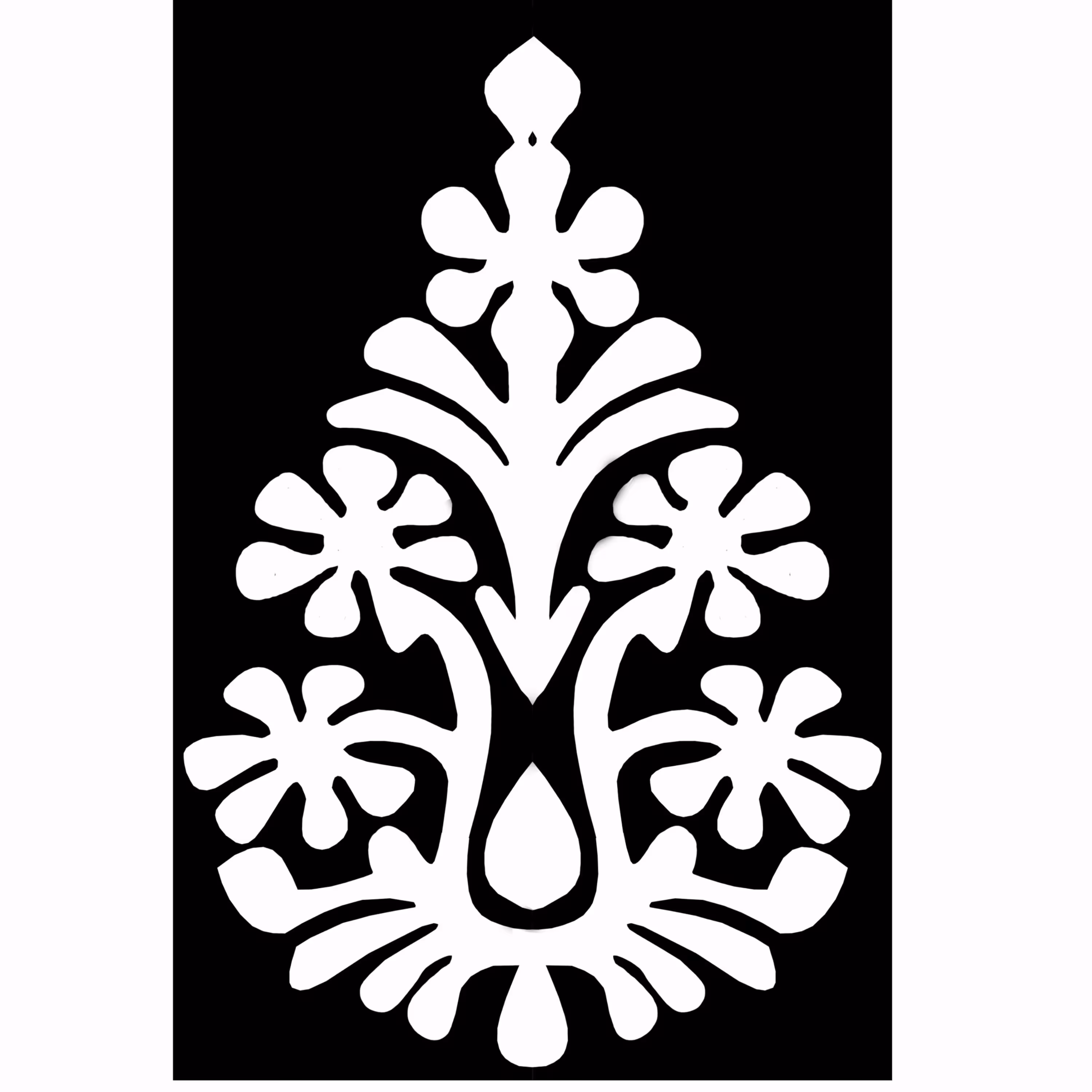 شابلون  استنسیل طرح  سرو ابعاد 19در 21