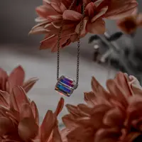 گردنبند سواروسکی با زنجیر نقره 