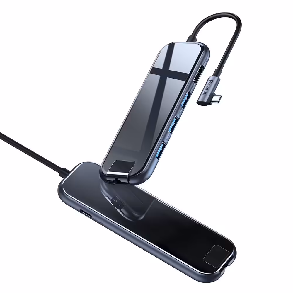 هاب 6 پورت باسئوس USB-C مدل Baseus CAHUB-DZ0G 6 In 1 USB-C HUB