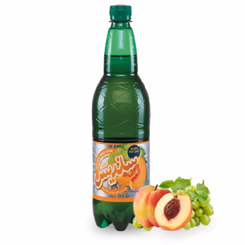 نوشیدنی انگور با طعم هلو گازدار ساندیس - پک 6تایی