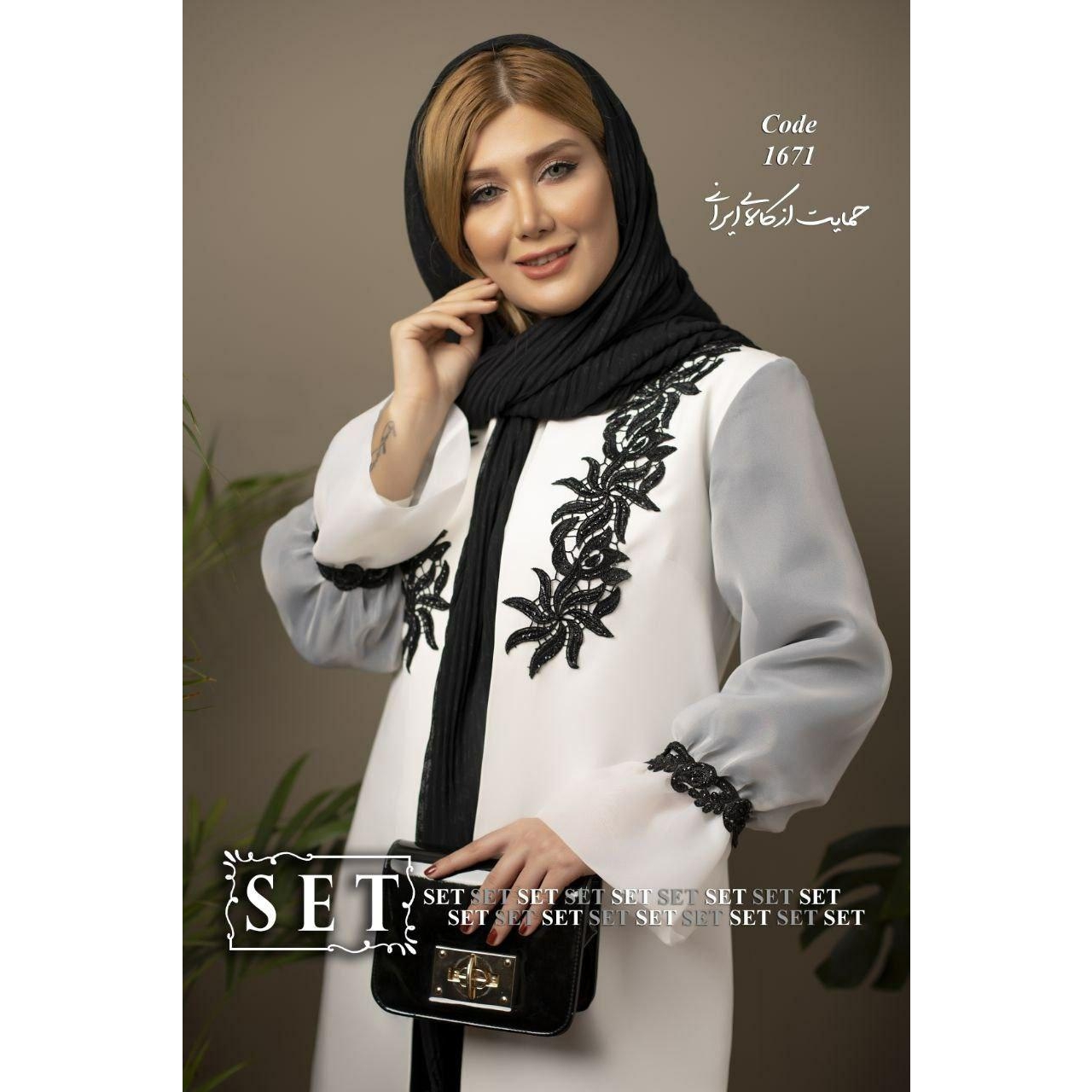 مانتو مجلسی زنانه مدل مریم کد 1671