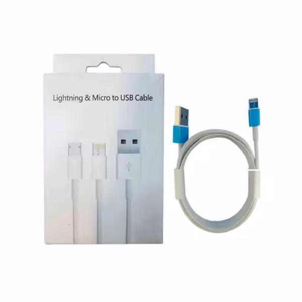 Quick Charge & Data 2in1 Micro USB & iPhone | کابل دیتا و شارژ میکرو یو اس بی و آیفون