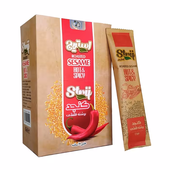 کنجد برشته فلفلی استریج - بسته 12 عددی