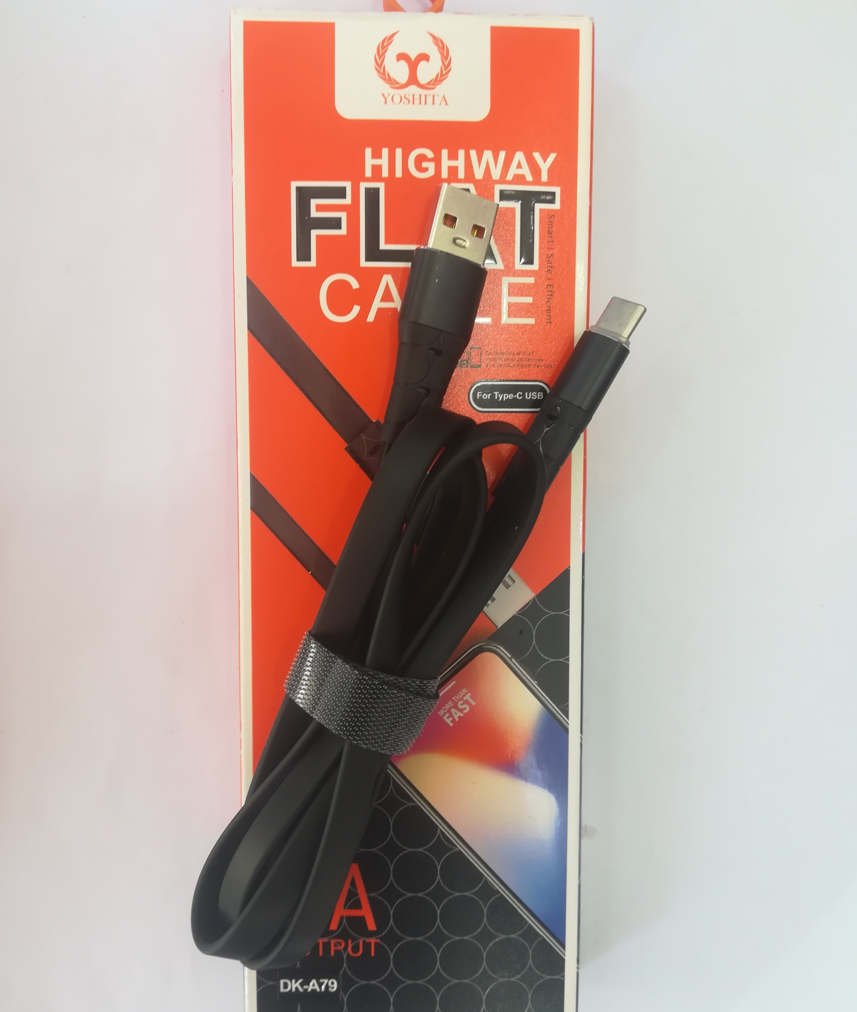 کابل شارژ تایپ سی برند YOSHITA FLAT 3A