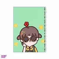 دفتر مشق 100 برگ بامبیلیپ طرح دختر با عینک آفتابگردان کد 6727191