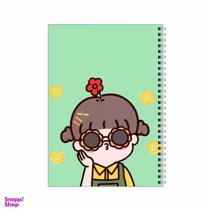 دفتر مشق 100 برگ بامبیلیپ طرح دختر با عینک آفتابگردان کد 6727191
