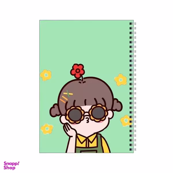 دفتر مشق 100 برگ بامبیلیپ طرح دختر با عینک آفتابگردان کد 6727191