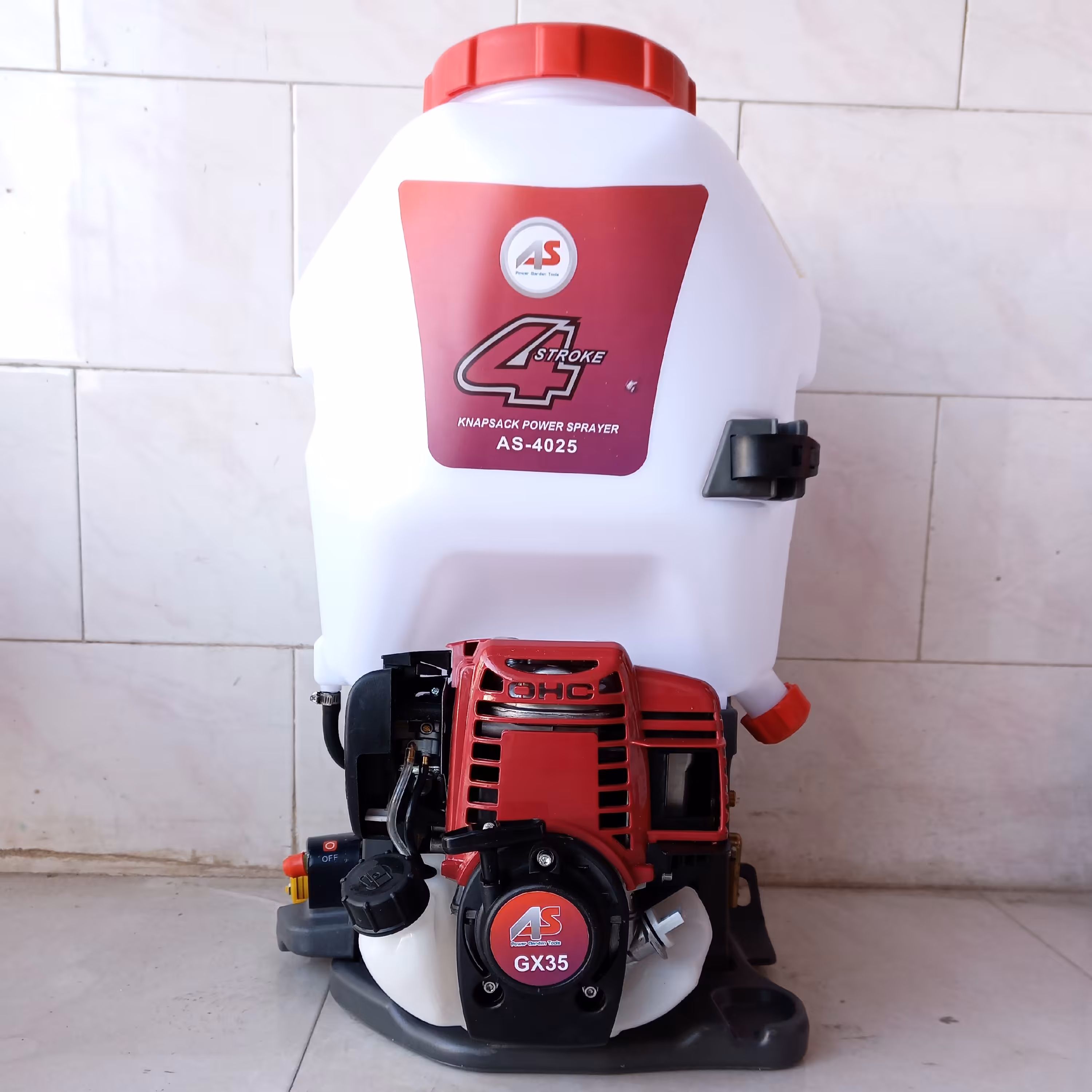 سمپاش موتوری لانسی تسلا چهار زمانه همراه شیلنگ اضافه