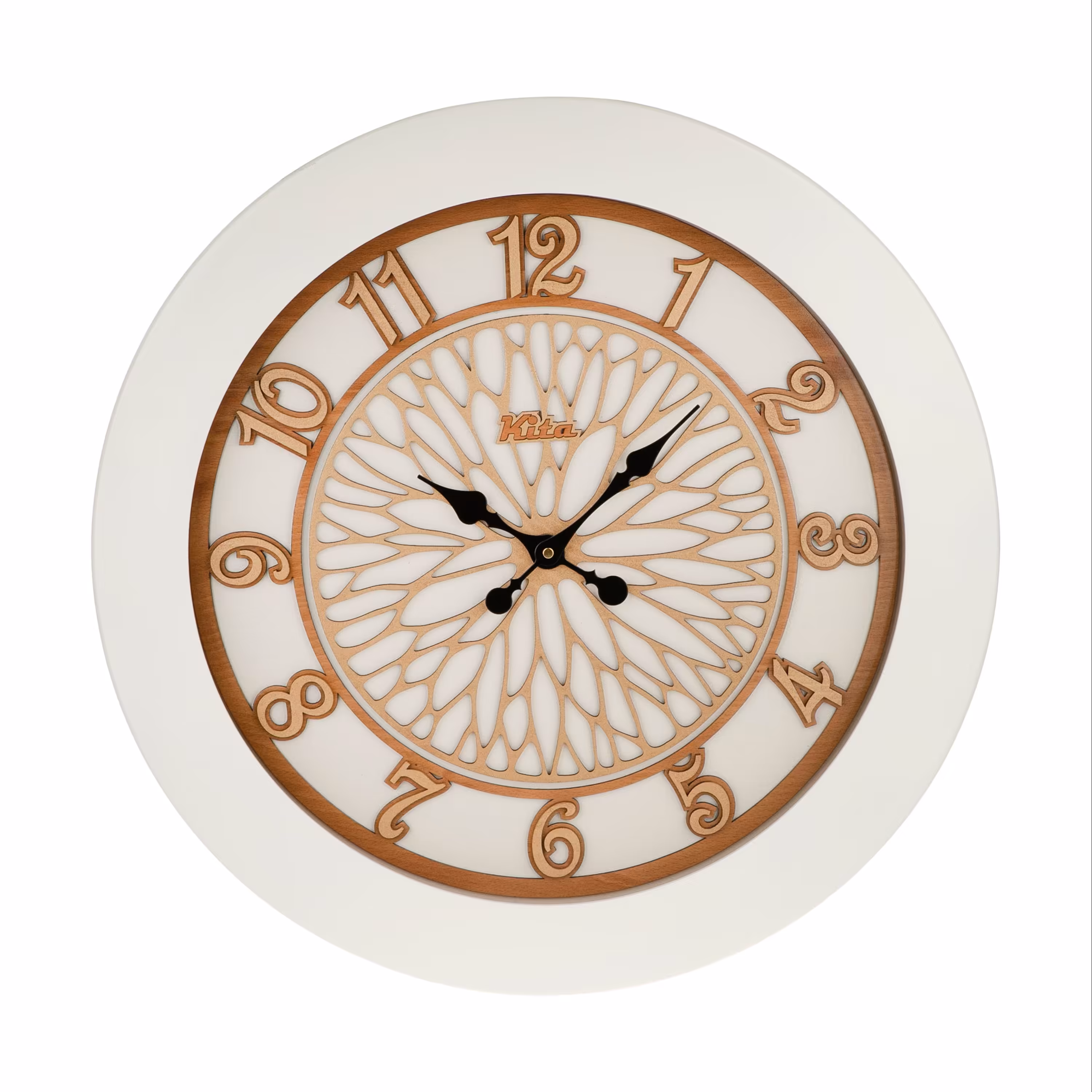 ساعت دیواری چوبی کیتا مدل رویال کد CKS 643-W60 - (قطر 60 cm)