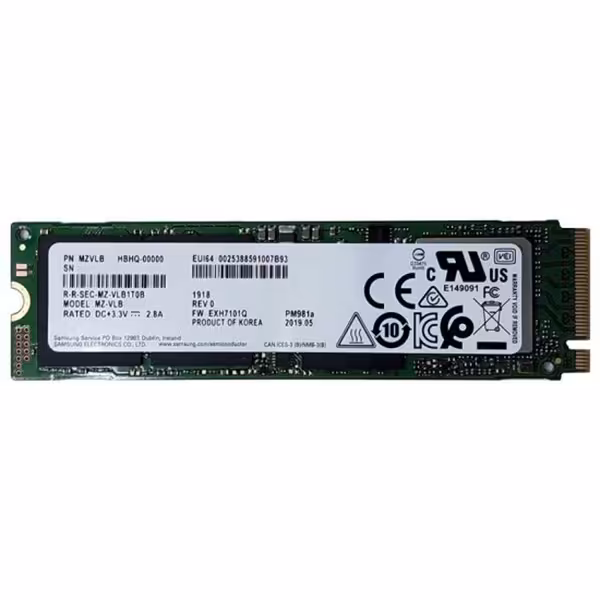 هارد SSD سامسونگ مدل PM981A M.2 ظرفیت 256 گیگابایت HBHQ