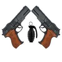 تفنگ اسباب بازی مدل کلت مجموعه 2عددی