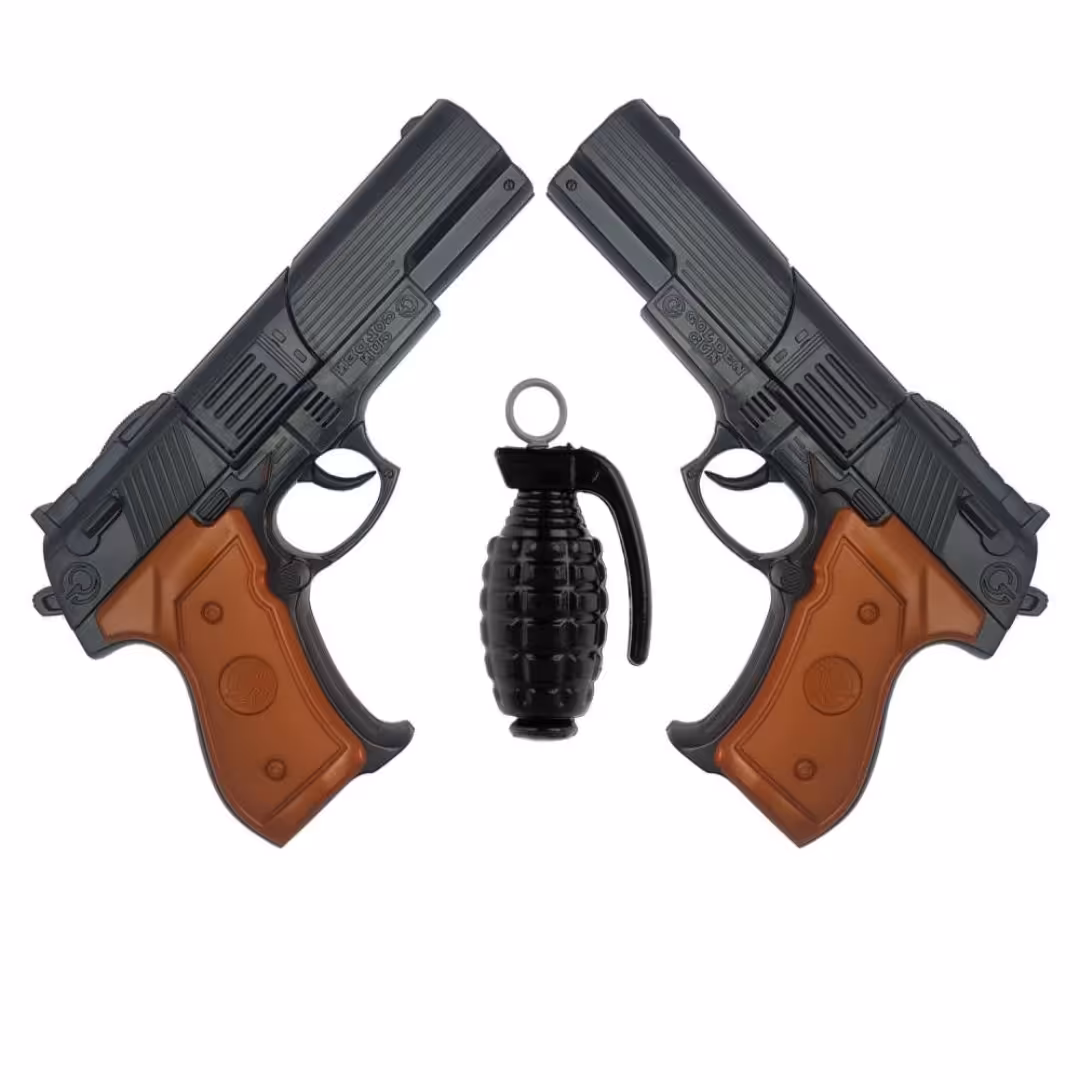 تفنگ اسباب بازی مدل کلت مجموعه 2عددی