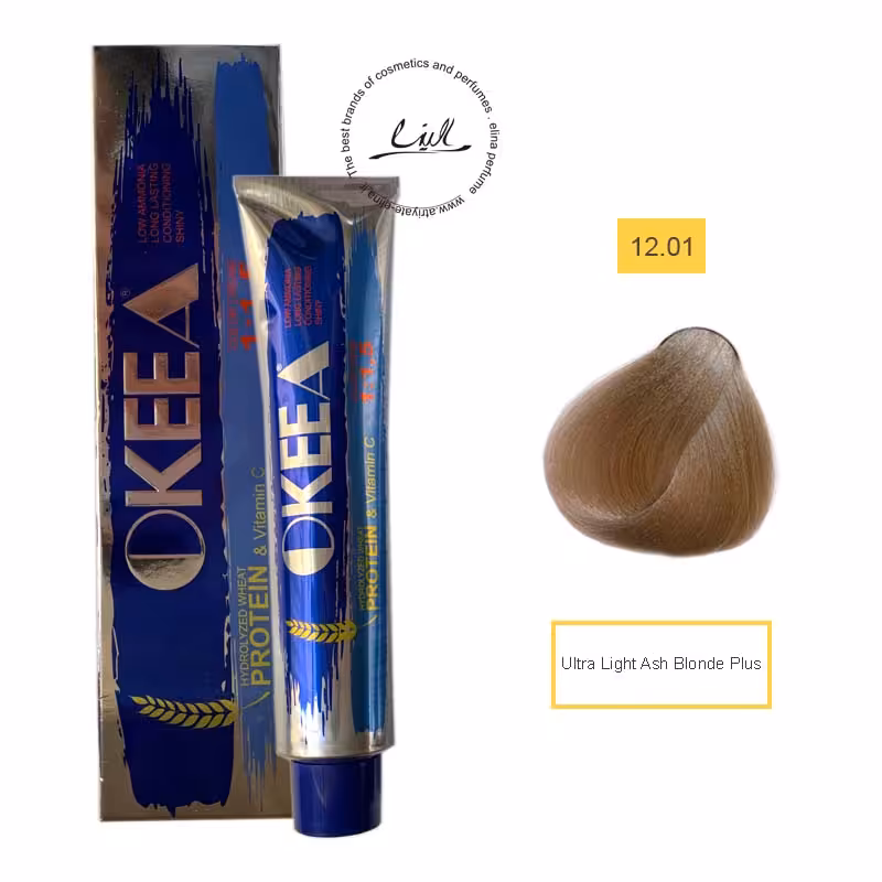 رنگ مو اکیا شماره 12.01 بلوند خاکستری خیلی روشن قوی