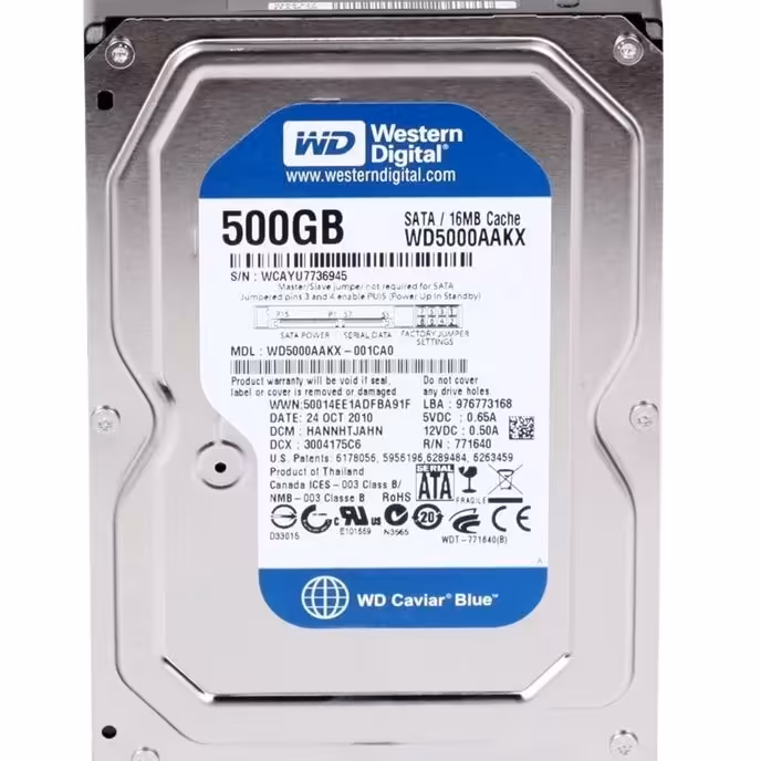 هارد دیسک اینترنال Western Digital سری آبی 500GB