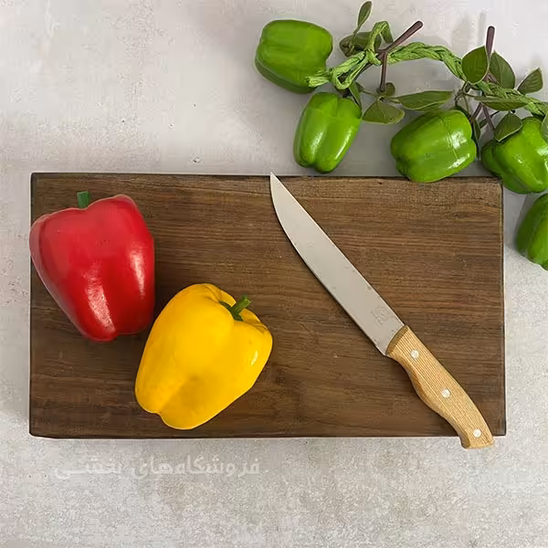 چاقوی دست چوبی روشن