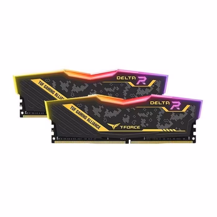 رم کامپیوتر DDR4 دو کاناله 3200 مگاهرتز CL16 تیم گروپ مدل DELTA TUF ظرفیت 16 گیگابایت
