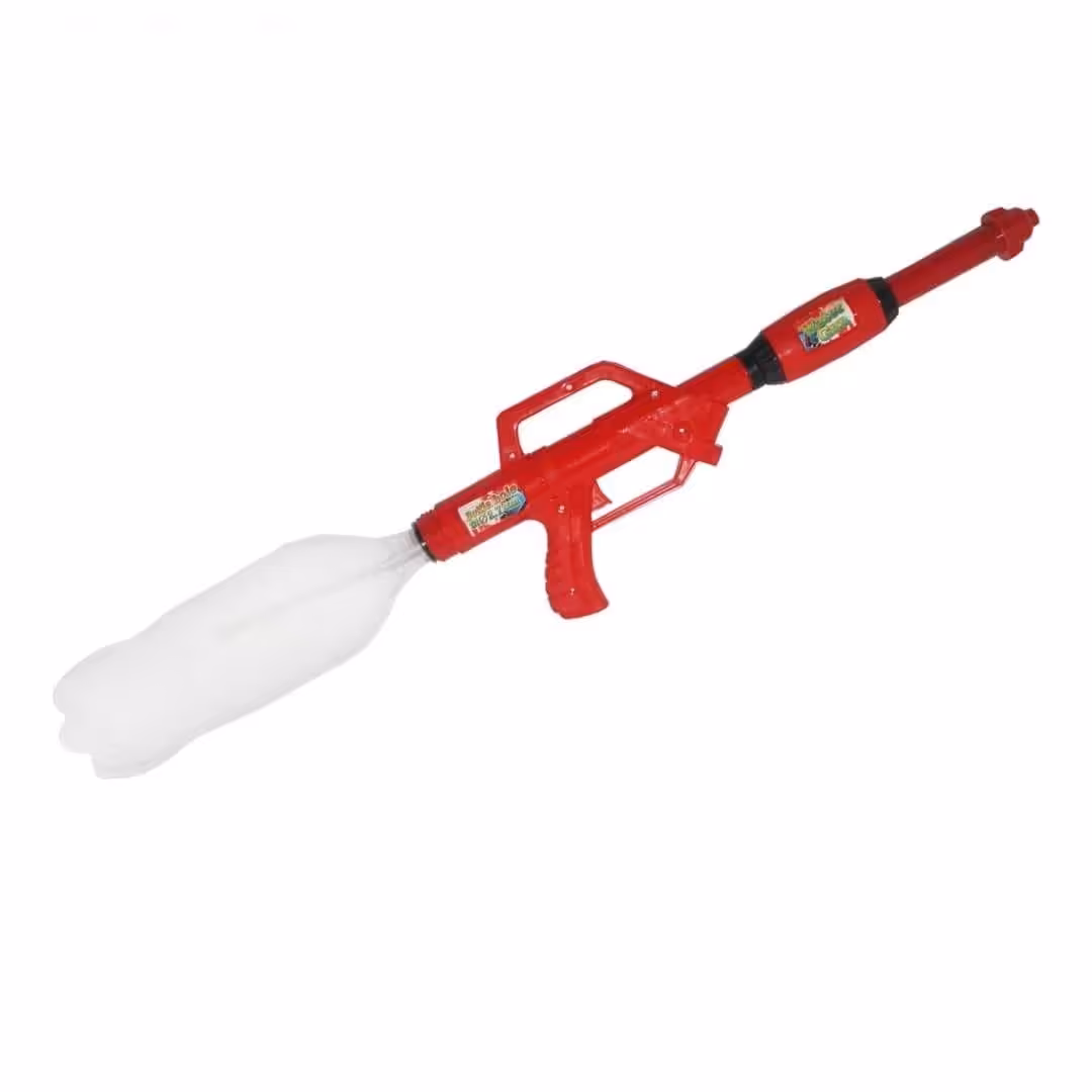 اسباب بازی تفنگ آب پاش بطری خور رنگ زرد فقط موجود