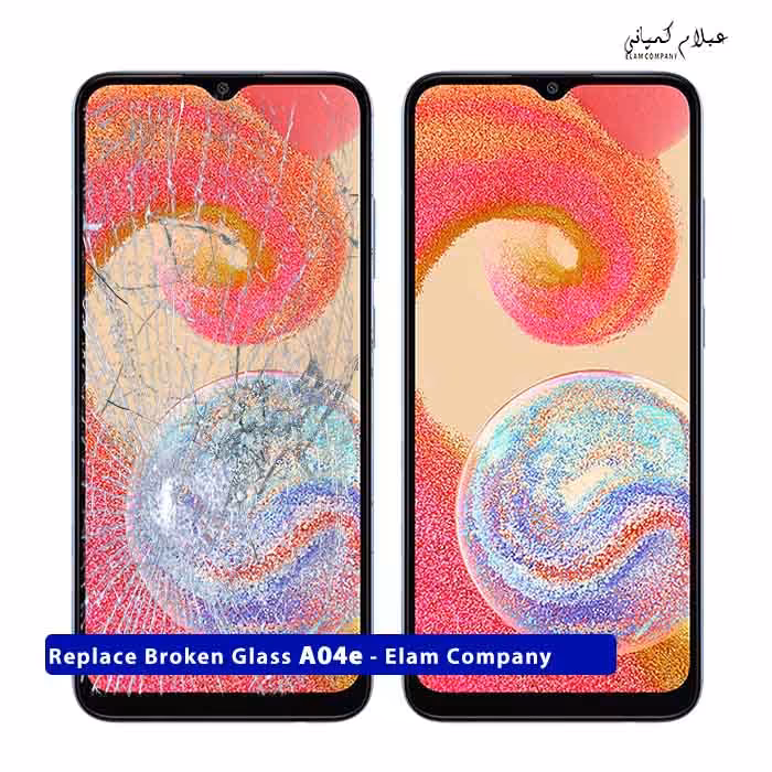 تعویض گلس تاچ ال سی دی سامسونگ A04e – ضمانتی و بدون ریسک