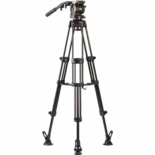 سه پایه فیلمبرداری لیبک مدل Libec HS-250M Tripod System with H25 Head, Mid-Level Spreader, Rubber Feet & Case