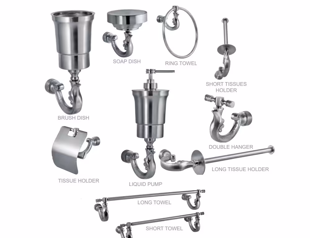 ست اکسسوری  سرویس بهداشتی  DORITA مدلRAMO