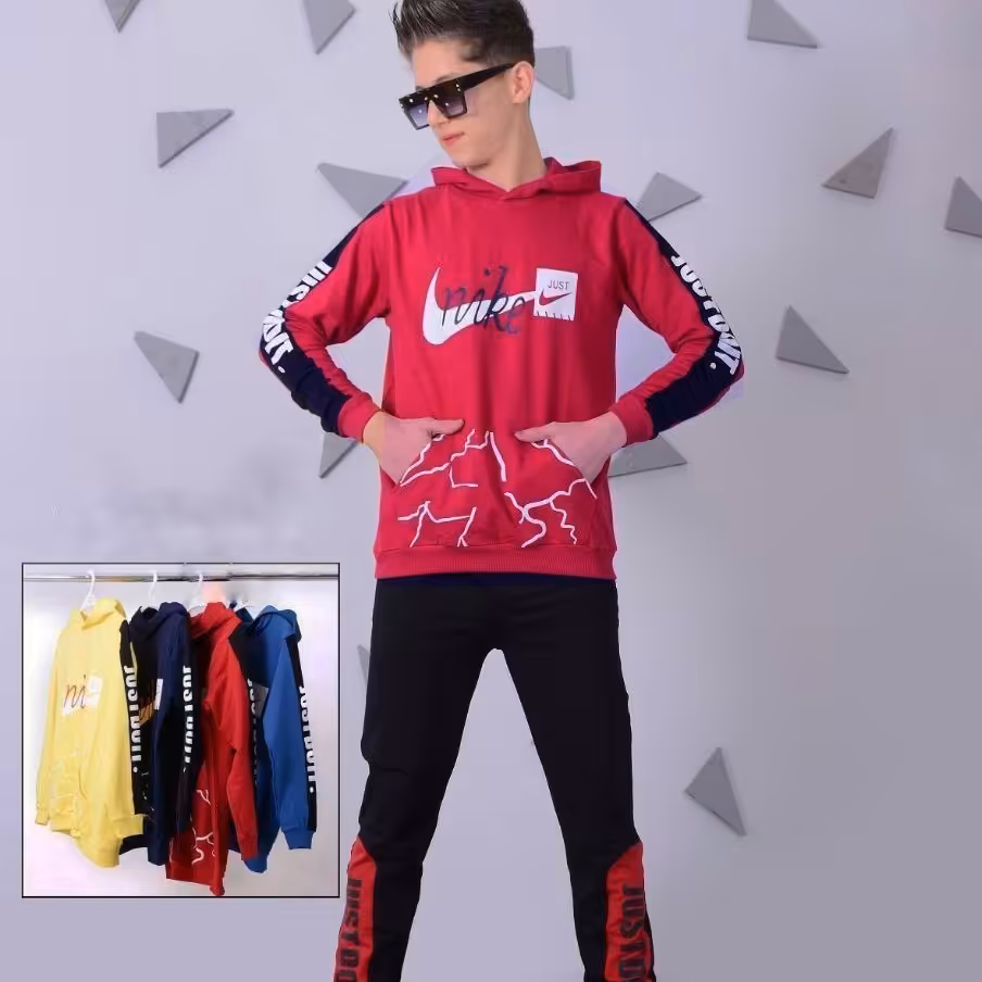 ست هودی شلوار اسپرت نایک مخصوص ست خواهر برادری
مناسب 9 تا 14 سالگی نوجوانان گلتون