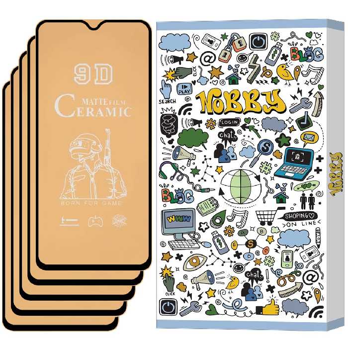 گلس سرامیکی مات مناسب برای گوشی موبایل شیائومی Poco M5 پک 5 عددی