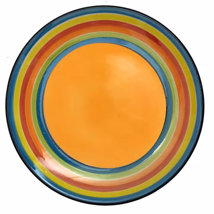 سرویس 6 نفره بشقاب پلوخوری سرامیکی سایز 26  رنگین کمان 