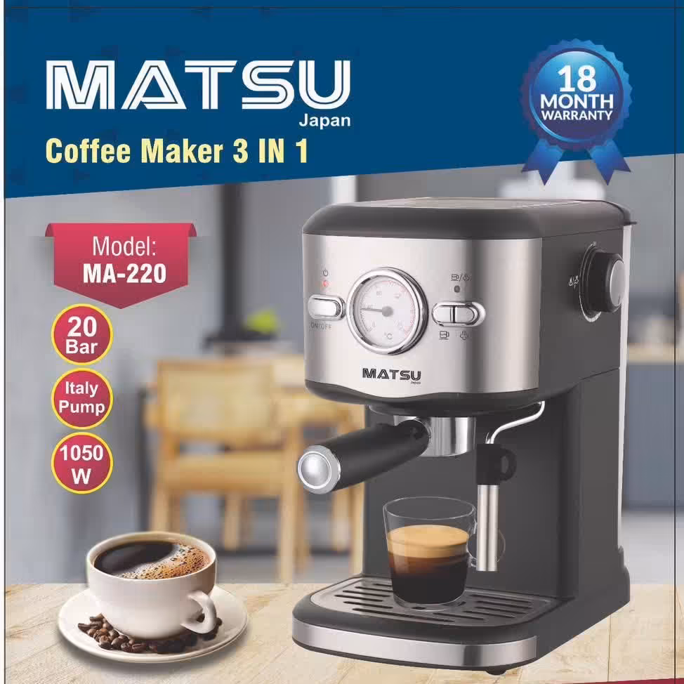 اسپرسوساز20 بار ماتسو  تحت لیسانس ژاپن مدل MA-220

