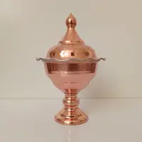قندان مسی پایه دار سایز 3 لاله نانو