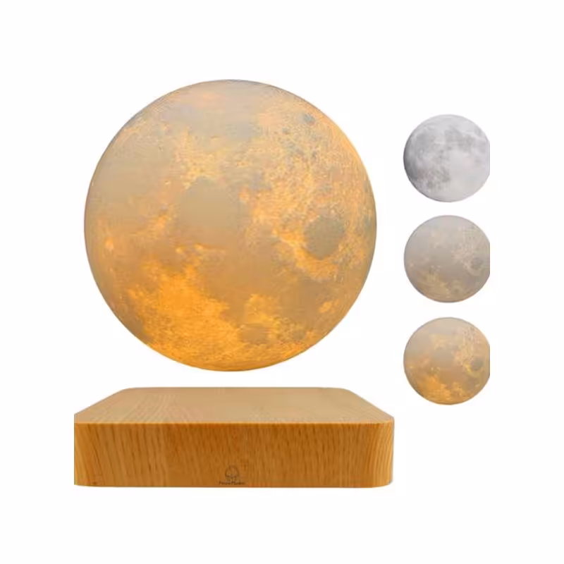 چراغ خواب مگنتی معلق طرح کره ماه مناسب اتاق کار، اتاب خواب و غیره