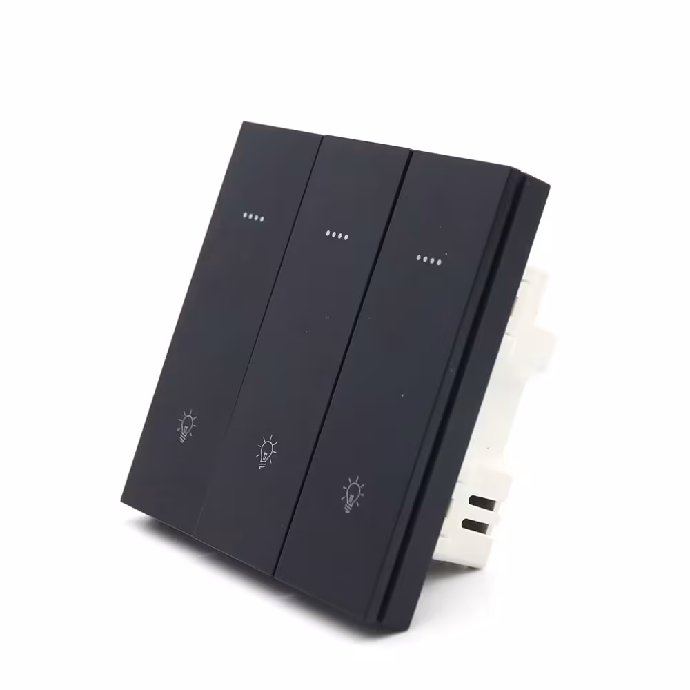 کلید بهمراه سه پل روشنایی  سه پل سناریو سری مات geeklink گیک لینک 3GANG LIGHTING 3GANG SCENARIO