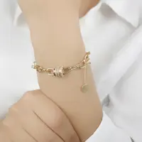 دستبند استیل زنانه کد 6198