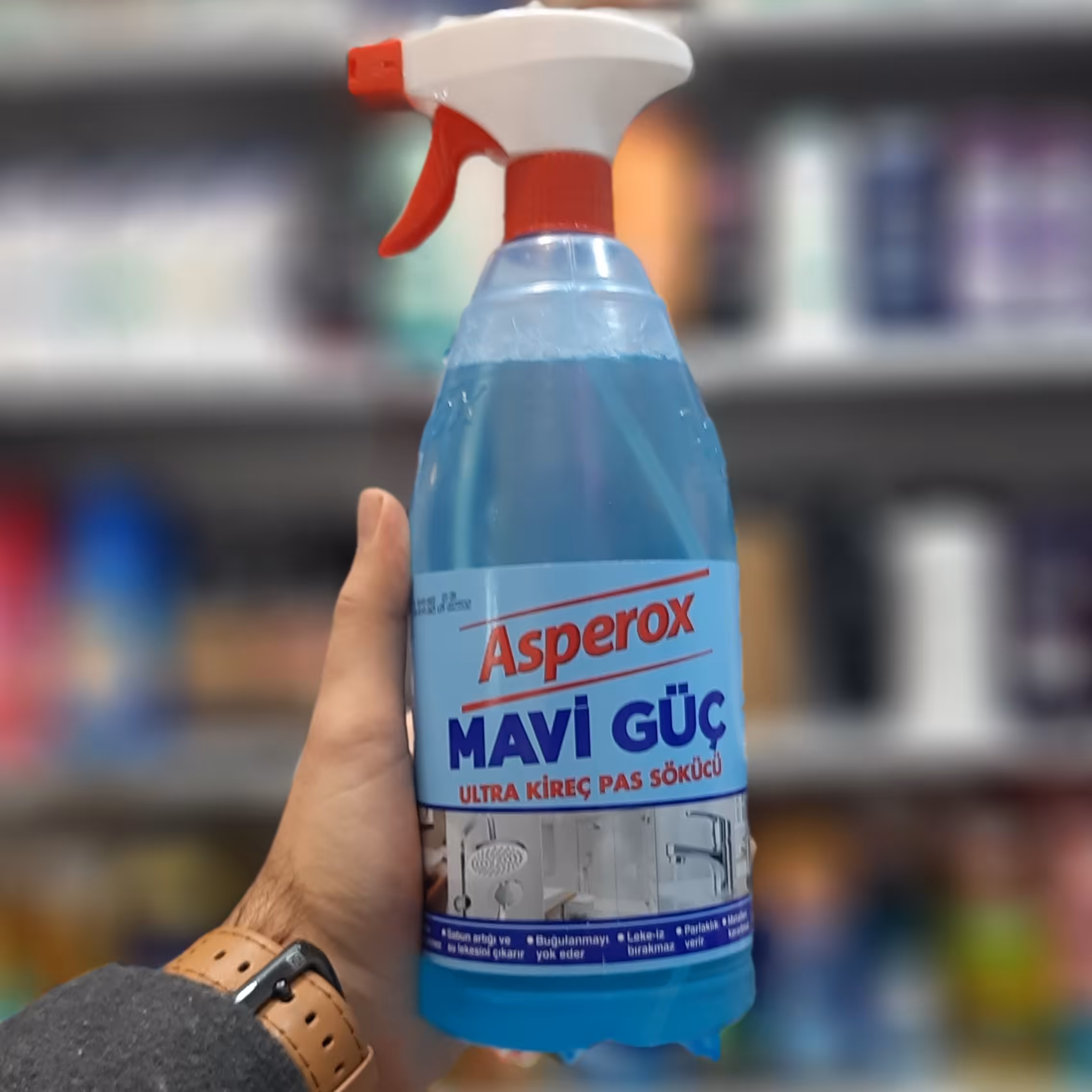 اسپری تمیز کننده و رسوب زدایی اسپروکس asperox mavi guc پاک کننده رسوب و لکه از سطوح فلزی شیشه ای پلاستیکی و...