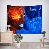 پوستر پارچه ای پرینتینگ لند طرح بکدراپ آرایشی کد A28