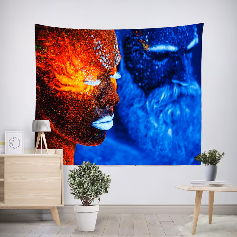 پوستر پارچه ای پرینتینگ لند طرح بکدراپ آرایشی کد A28