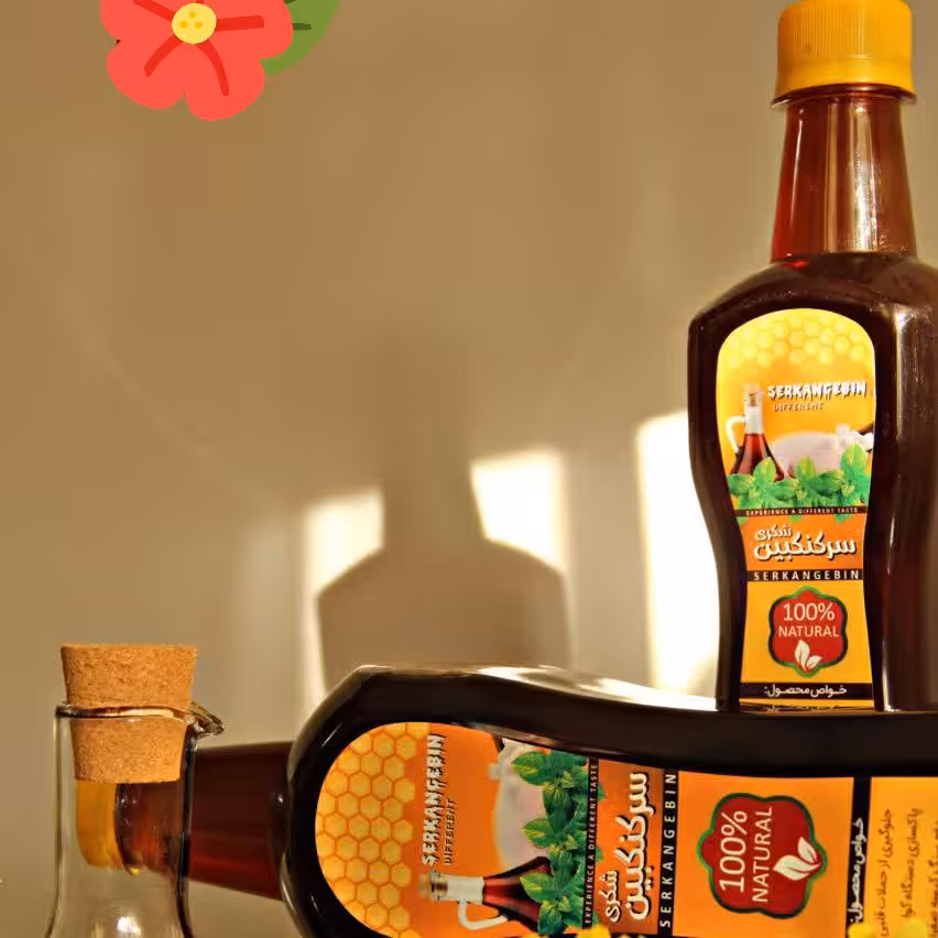 سرکه انگبین شکری(سکنجبین)نیم لیتری