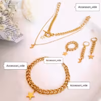 ست کارتیر استیل طلایی با آویز  قلب ستاره ماه،تست واکتس شده،رنگ ثابت،ارسال رایگان،مناسب استفاد دائم وهدیه،کاراستیل