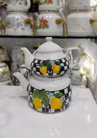 کتری قوری لعابی طرح ترک