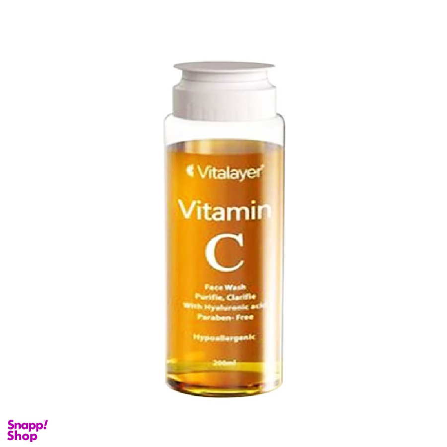 ژل شستشوی صورت ویتالیر (Vitalayer) مدل Vitamin C حجم 200 میلیلیتر