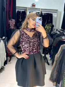 پیراهن مهمانی زنانه مخمل مدل هایدی