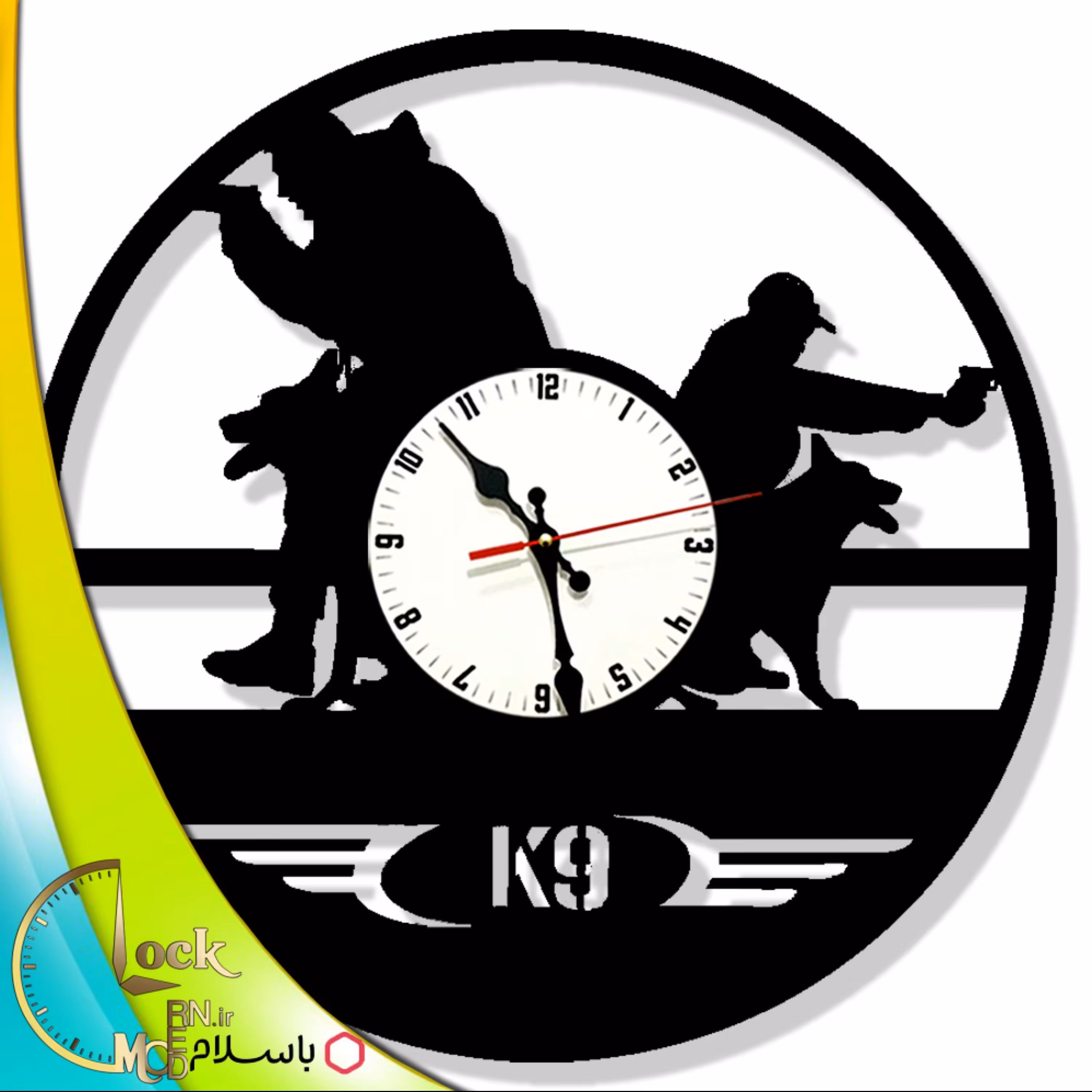 ساعت دیواری طرح جنگجو کد 761 (پس کرایه)