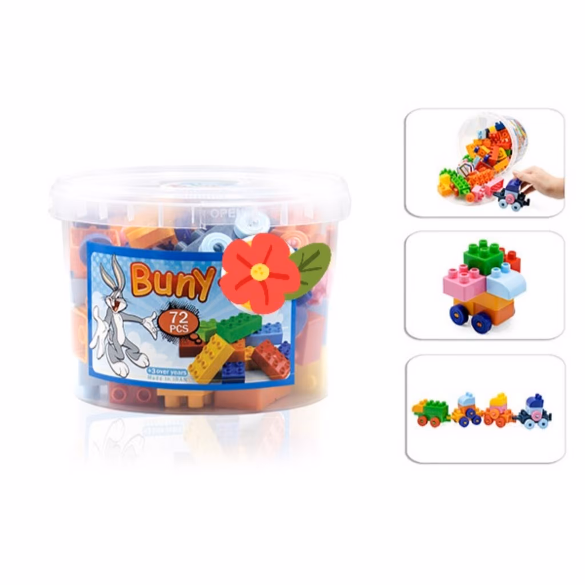 بازی ساختنی لگو سطلی 72 تکه