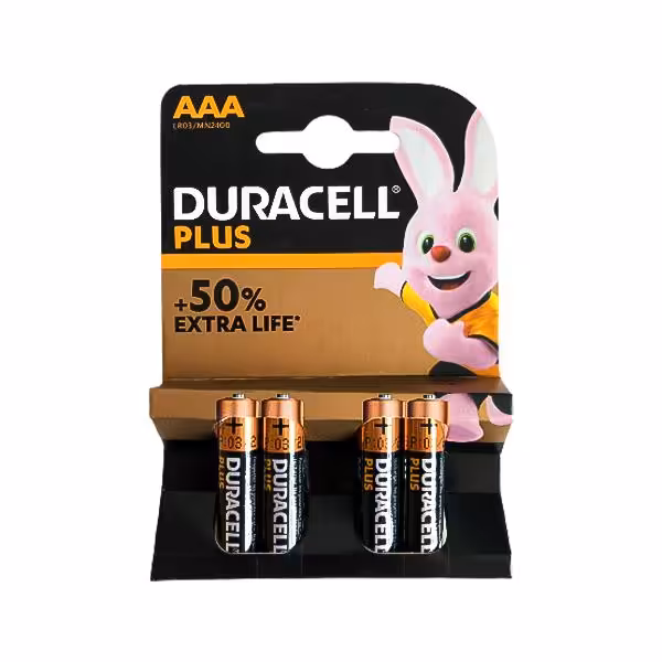 باتری نیم قلمی دوراسل بسته 4 عددی