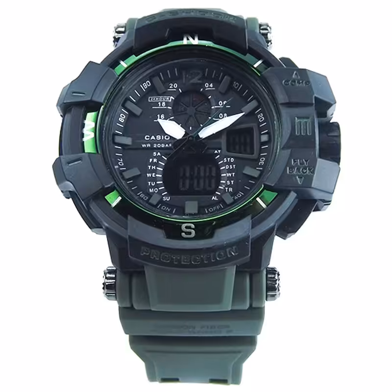 ساعت کاسیو جی شاک سبز مشکی  کد G Shock Green 016