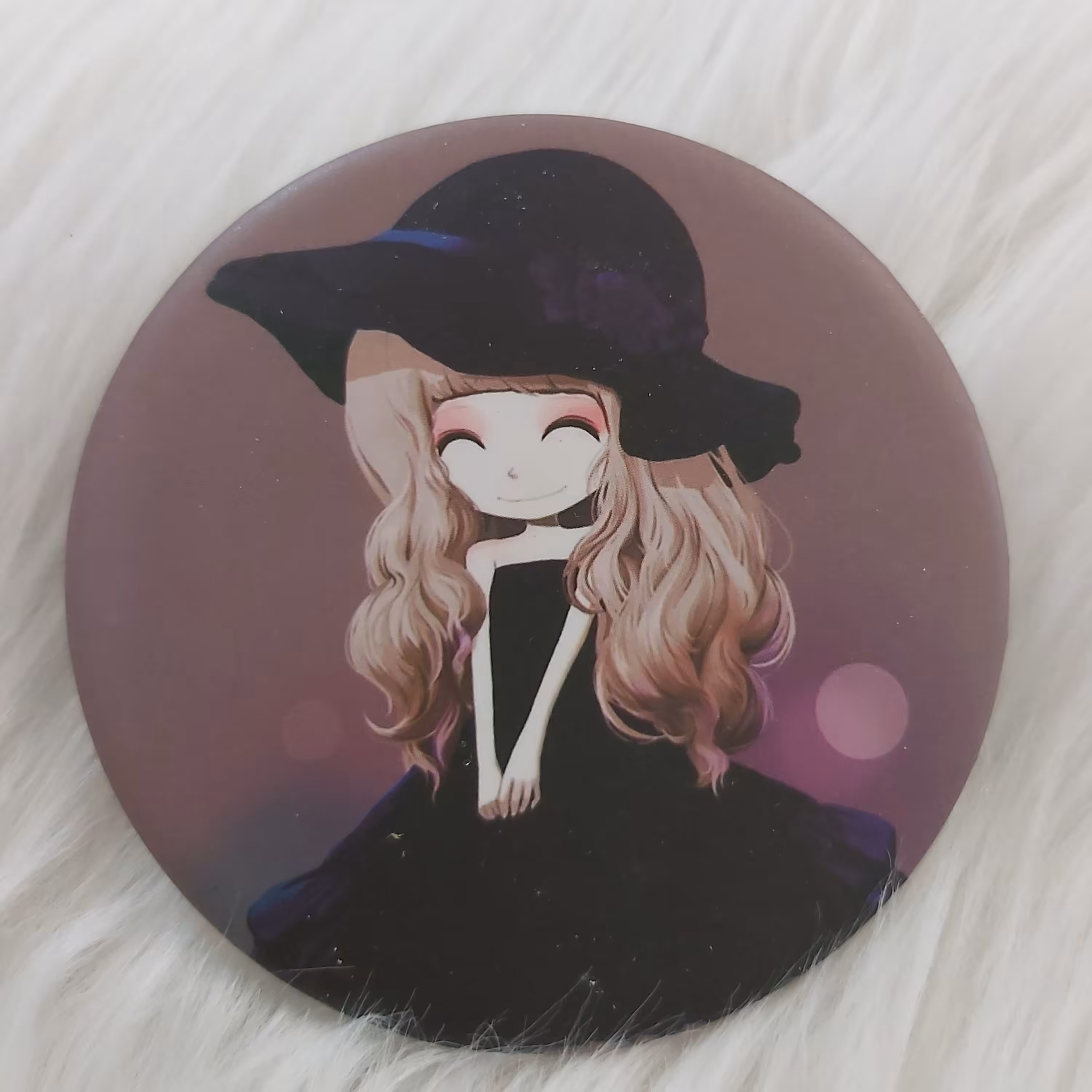 آینه جیبی گرد طرح دختر کد pgirl112